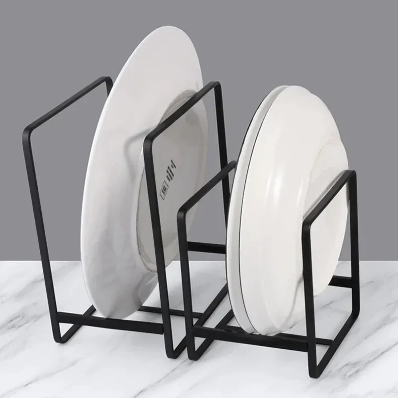 

1pc kitchen cabinet plate storage countertop dish rack drawer dinner plate partition drain rack layered storage rack