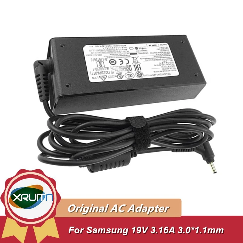 Original AD-6019A 19V 3.16A 60W AC Adapter Charger For Samsung Power Supply 900X3T PA-1600-96 3.0*1.1mm