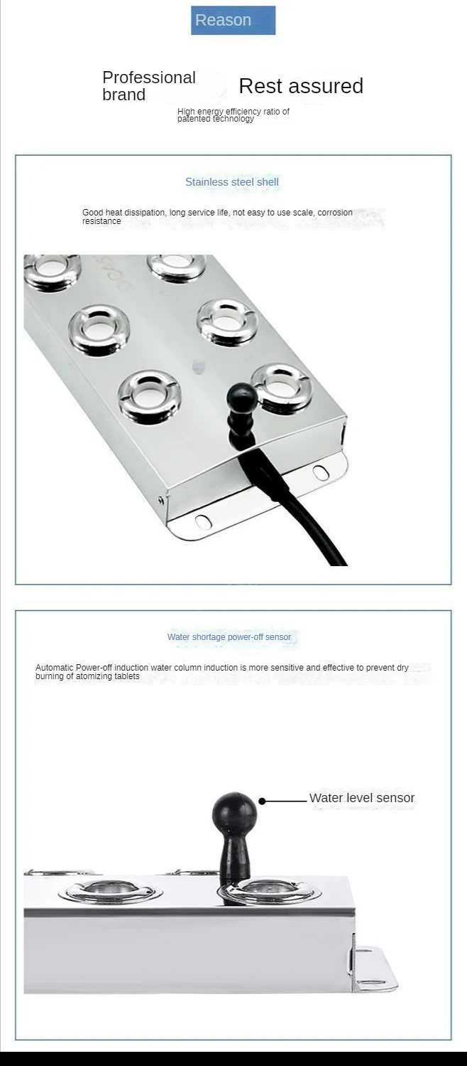 ※送料無料　未使用　5000ml/10ヘッド超音波ミストメーカー　噴霧器　ステンレス鋼空気加湿器　温室aeromist水栽培 4/6/8/10 ヘッド超音波ミストメーカー噴霧器ステンレス鋼空気加湿器
