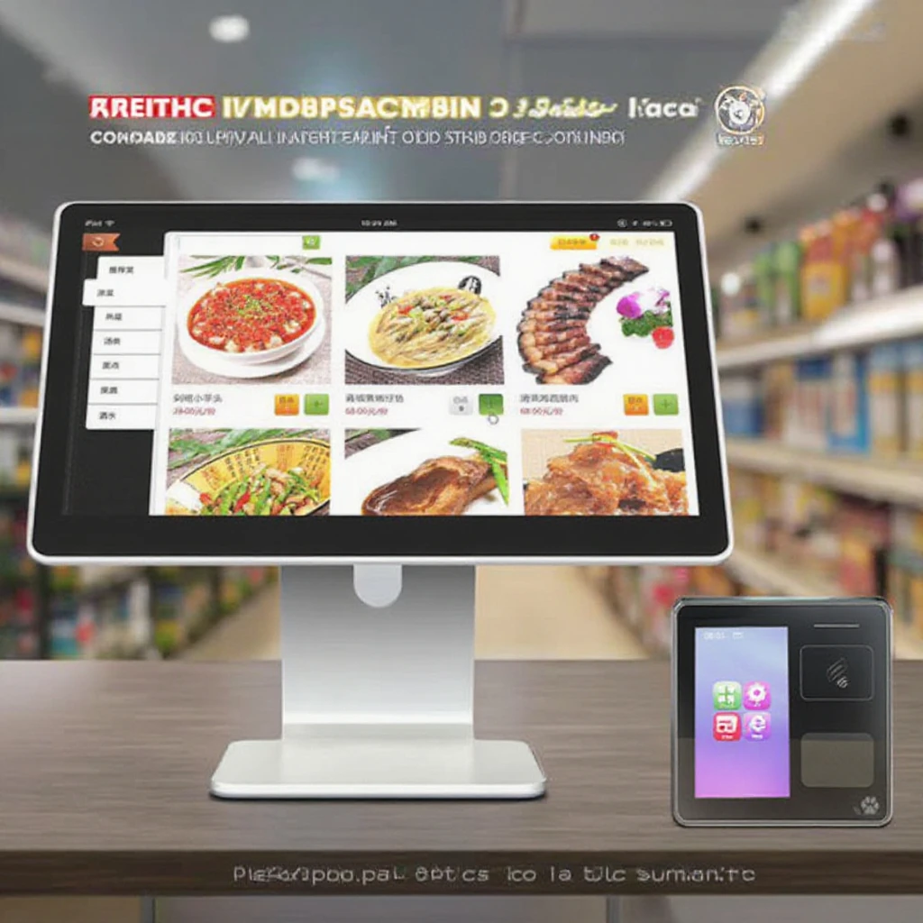 Jepower AHC11 All-in-One POS Terminal 15 Inch Single Screen Touch Screen Cash Register Thermal Printer Android 11 Supermarkets