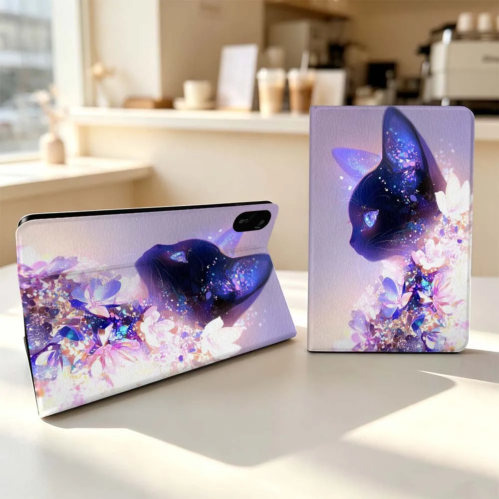 Cartoon Black Cat Starlight Fashion For Xiaomi Poco Redmi Pad 8 2 4 5 6 6S 7 7S SE Pro Max 14 11 8.7 11.2 12.5 Inch Tablet Case