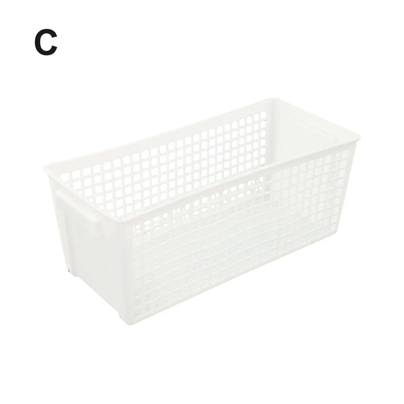 Multi-purpose Home Storage Blue Plastic Rectangular Basket For Kitchen Bathroom Miscellaneous Items Organizer Design Handle