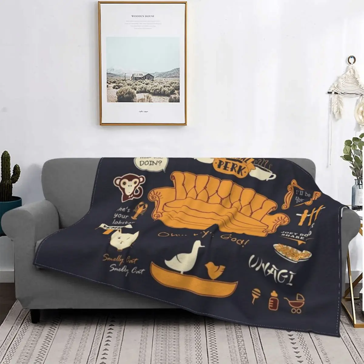 

Friends Blanket Warm Fleece Soft Flannel Classic TV Show Throw Blankets for Bed Couch Travel Spring