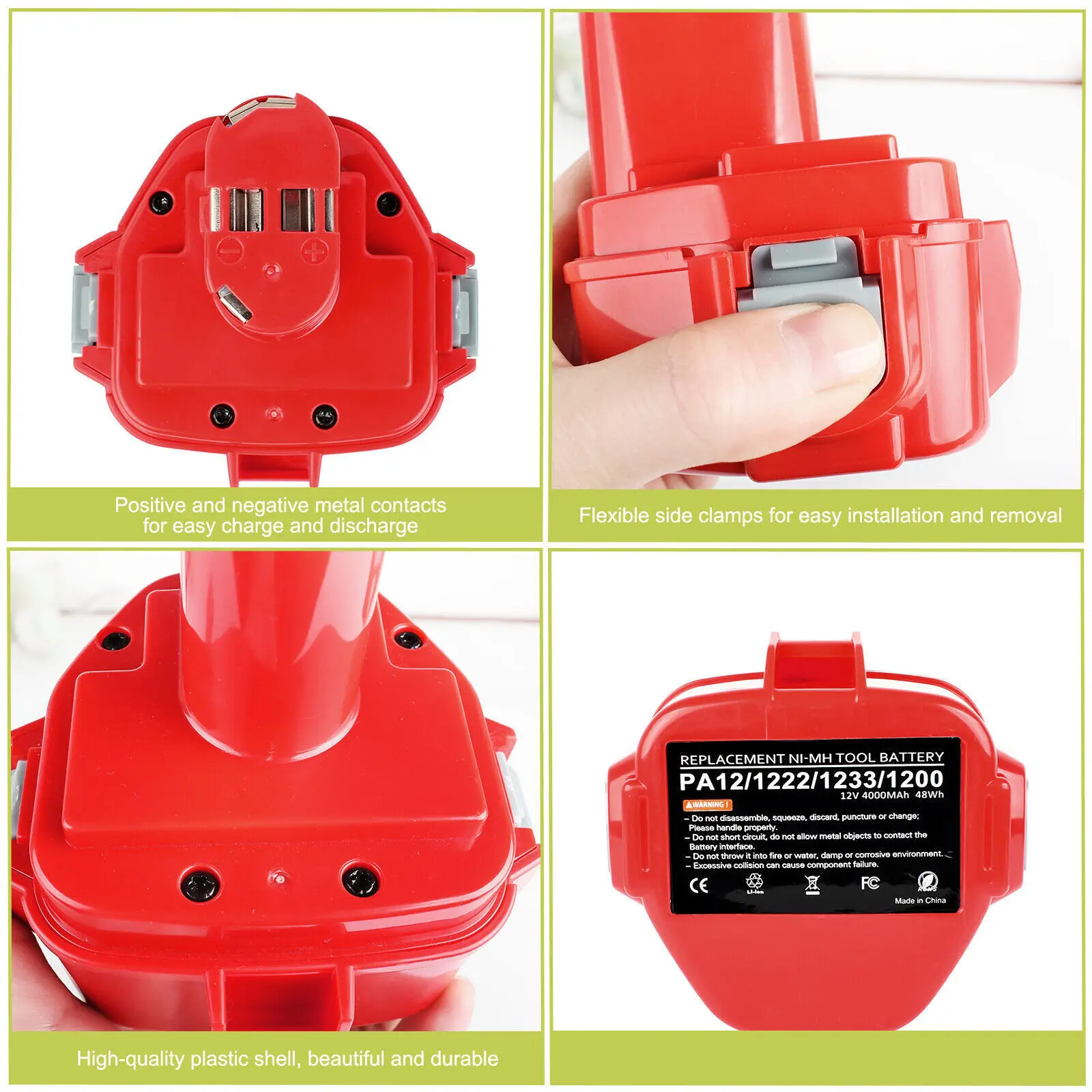 Rechargeable for Makita Akku 12V PA12 1200 1220 1222 1234 1235 6270D 6271D 8434D Power Tool 6317D 8270D batteries