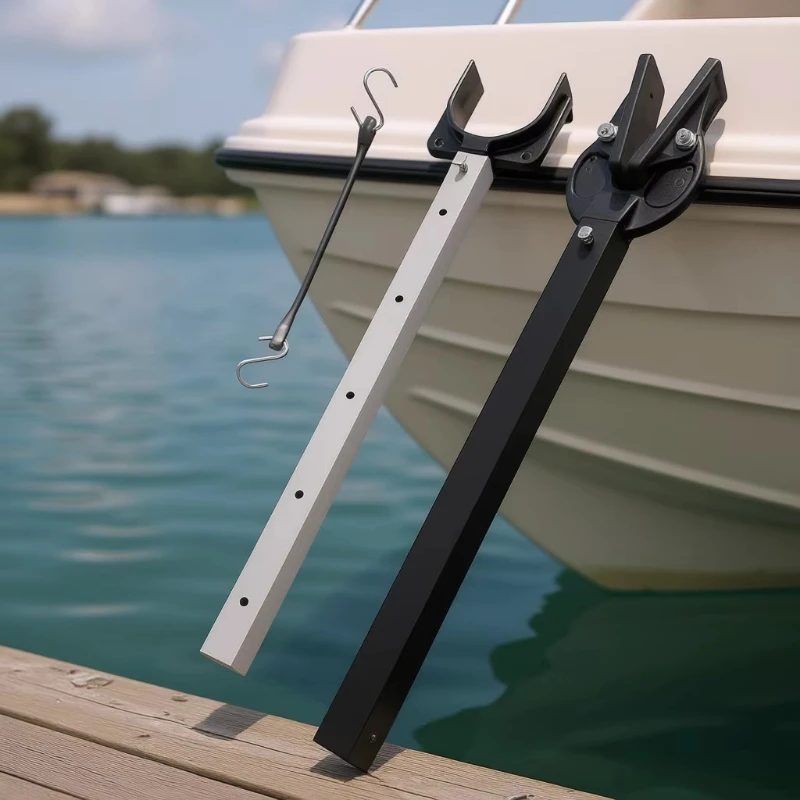 Adjustable outboard engine bracket, stern plate protection bracket