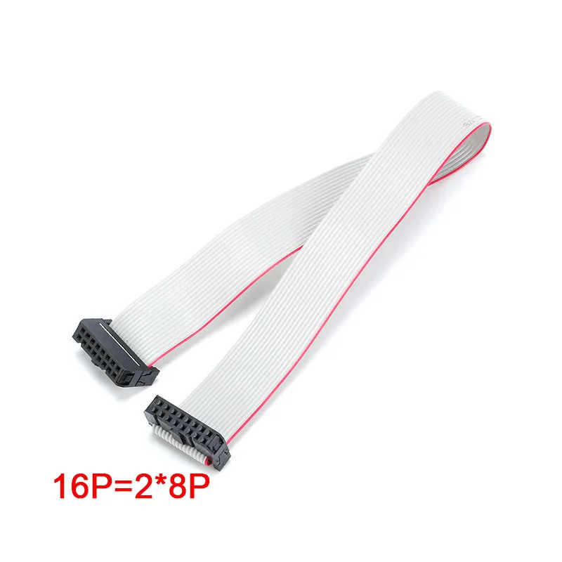 2PCS 2.54MM pitch FC-6/10/14/16/20/40 PIN 30CM JTAG ISP DOWNLOAD CABLE Gray Flat Ribbon Data Cable FOR DC3 IDC BOX HEADER