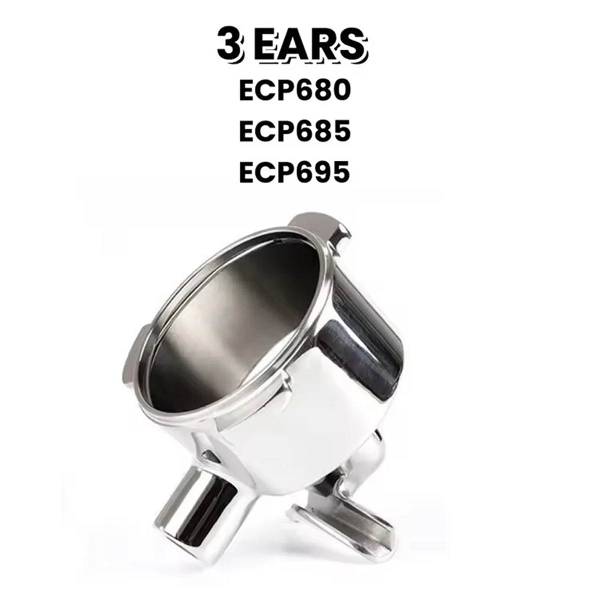 NEW DIY Single Head 51MM Double Spout Coffee Portafilter Filter Holder for Dedica EC680/685 Stainless Steel