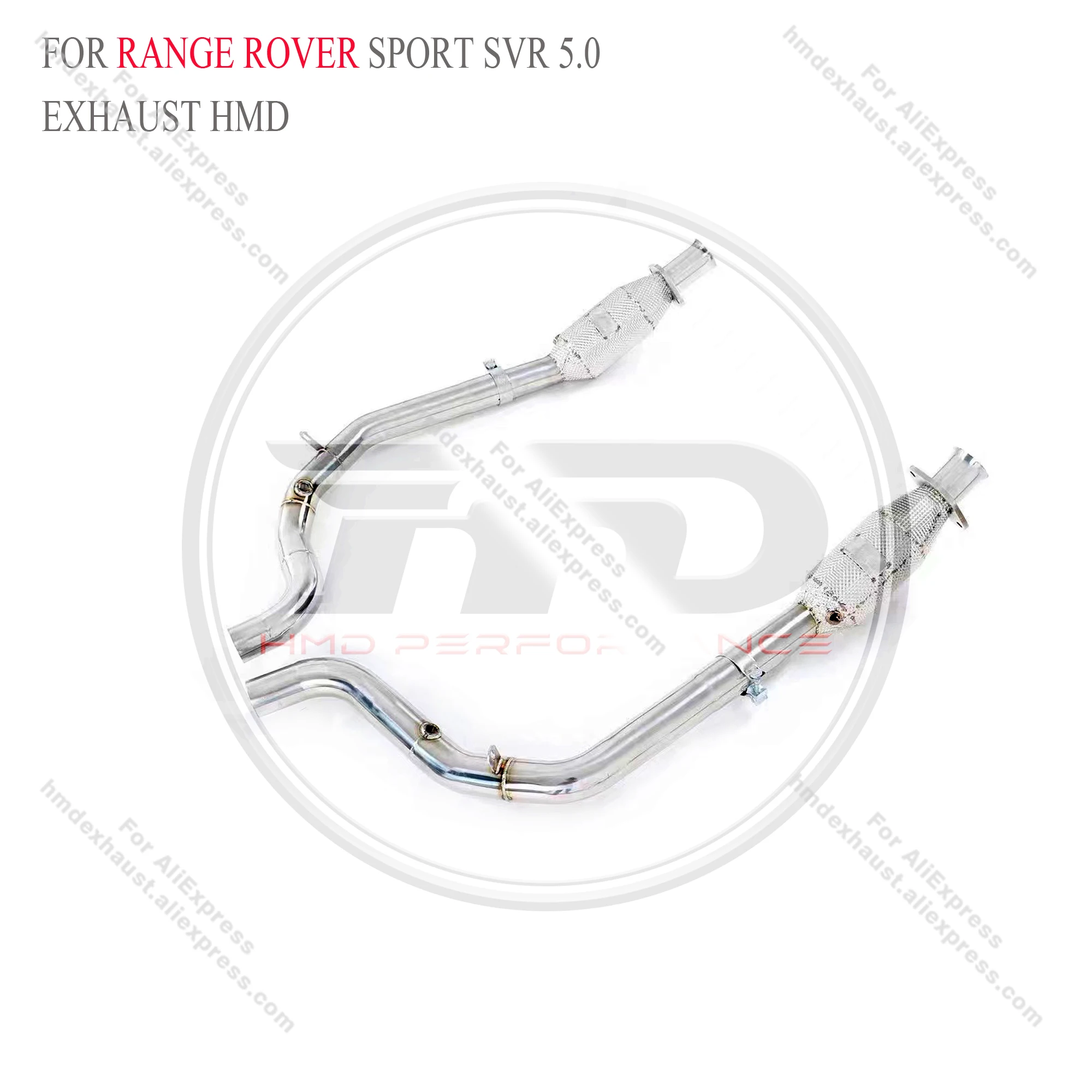 

HMD Stainless Steel Exhaust System Performance Downpipe for Range Rover Sport SVR 5.0 with heat shield