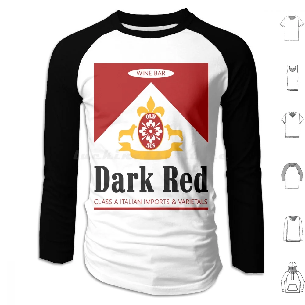 Dark Red Classics Hoodies Long Sleeve Brisbane Wine Bar