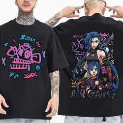 Quente anime arcano camiseta homem mulher harajuku o-pescoço verão camisa casual