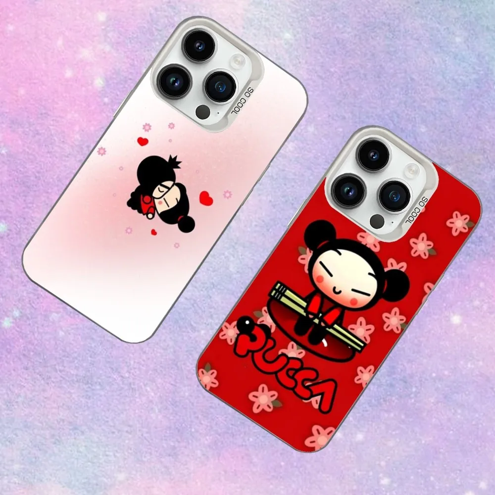 

P-Pucca-as Cartoon G-Garu-us Phone Case For iPhone 16,15,14,13,12,11,Mini,Pro,SE,MAX White Matte Shockproof Cover
