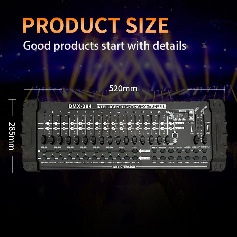 DMX Controller 384 With 512DMX Nightclub Stage Lighting 384 Chanels Good For Led Par DJ Equipment DMX Controller Console