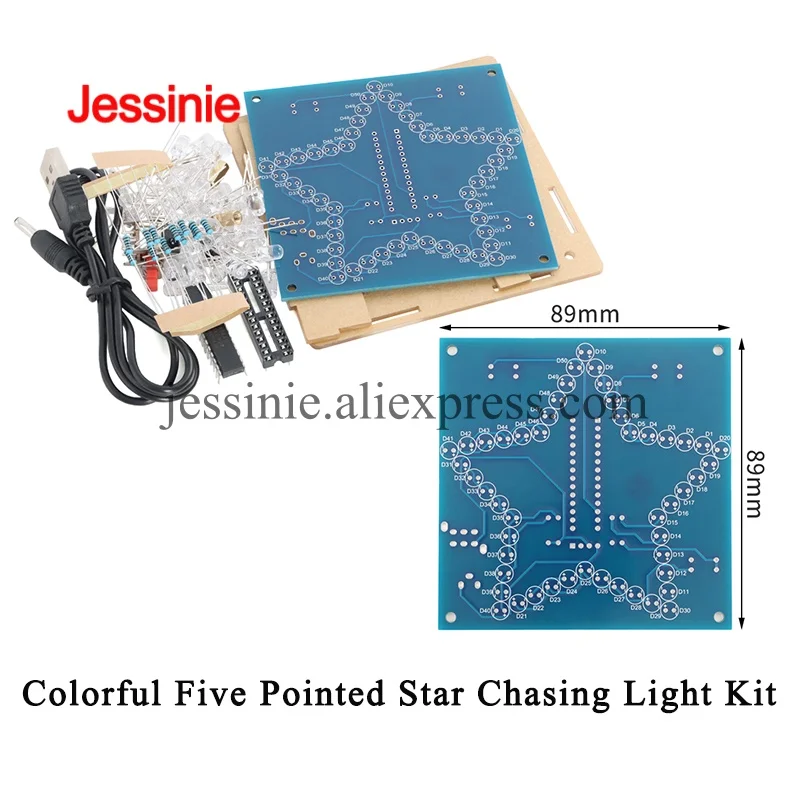DIY Electronic Kit Five-Pointed Star Colorful Glare LED RGB Module Water Light 51 Single Chip Microcomputer For Arduino