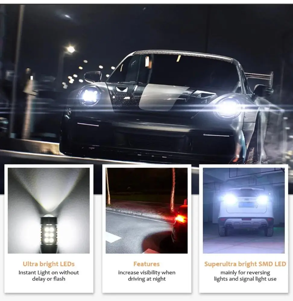 السوبر مشرق W16W T15 921 LED لمبات Canbus سيارة ضوء عالية الطاقة 3030SMD لا خطأ ل الذيل مصباح إشارة أضواء احتياطية احتياطية