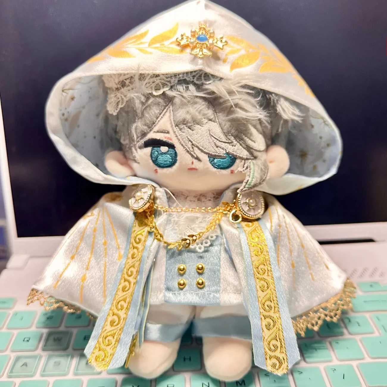 

20 см хлопковая кукла в стиле волшебника, волшебный наряд ручной работы, милый плюшевый костюм игрушки для кукол 20 см