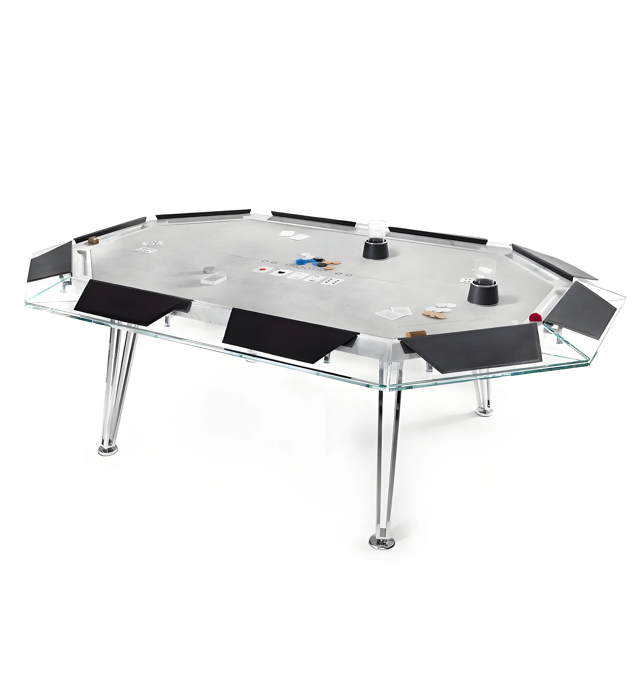 Custom Poker Table 10 Player Card Game Table Poker Set for Indoor Recreational Sports Card Games for Adults Poker Tables Club