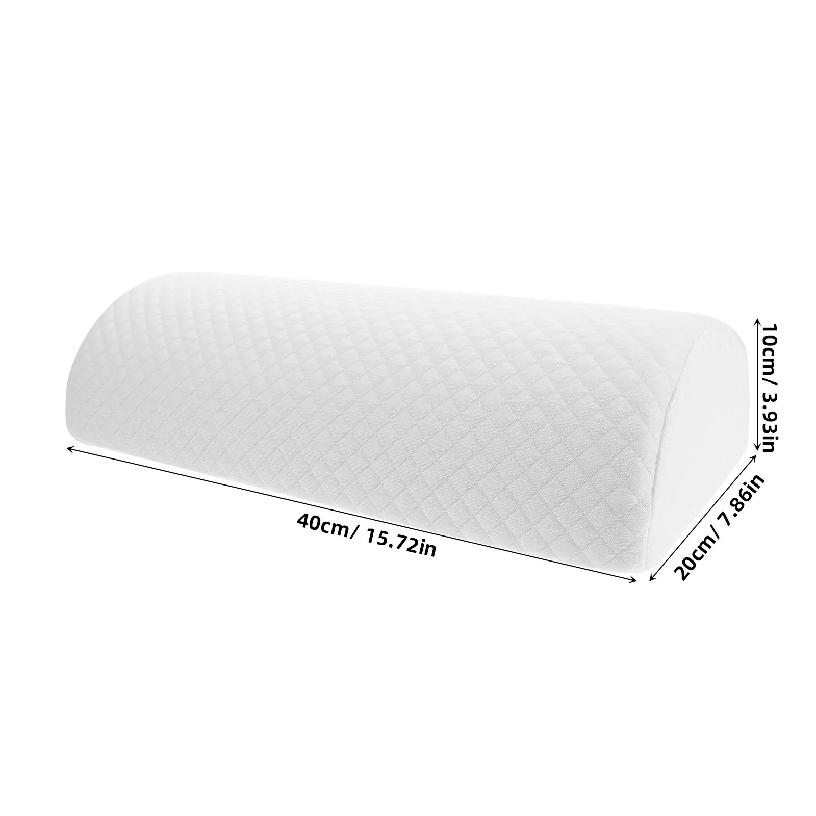 Memory Foam Leg Wedge Pillow Ergonomic Half Moon Bolster for Knees Lower Back Lumbar Support