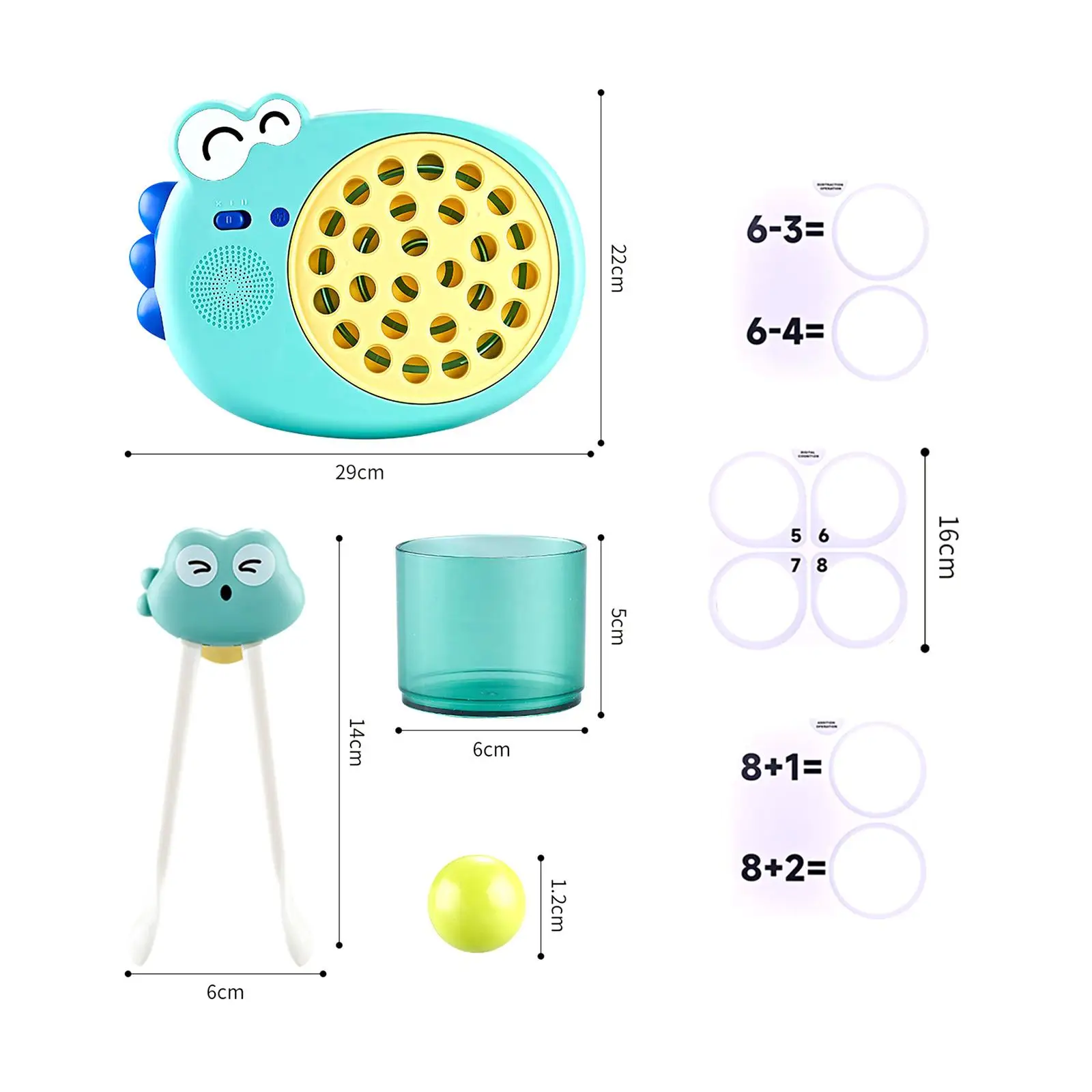 Kids Training Chopsticks Montessori Dinosaur Learning Toy Educational Counting Color Sorting Game for Toddlers Age 2 Plus Fine