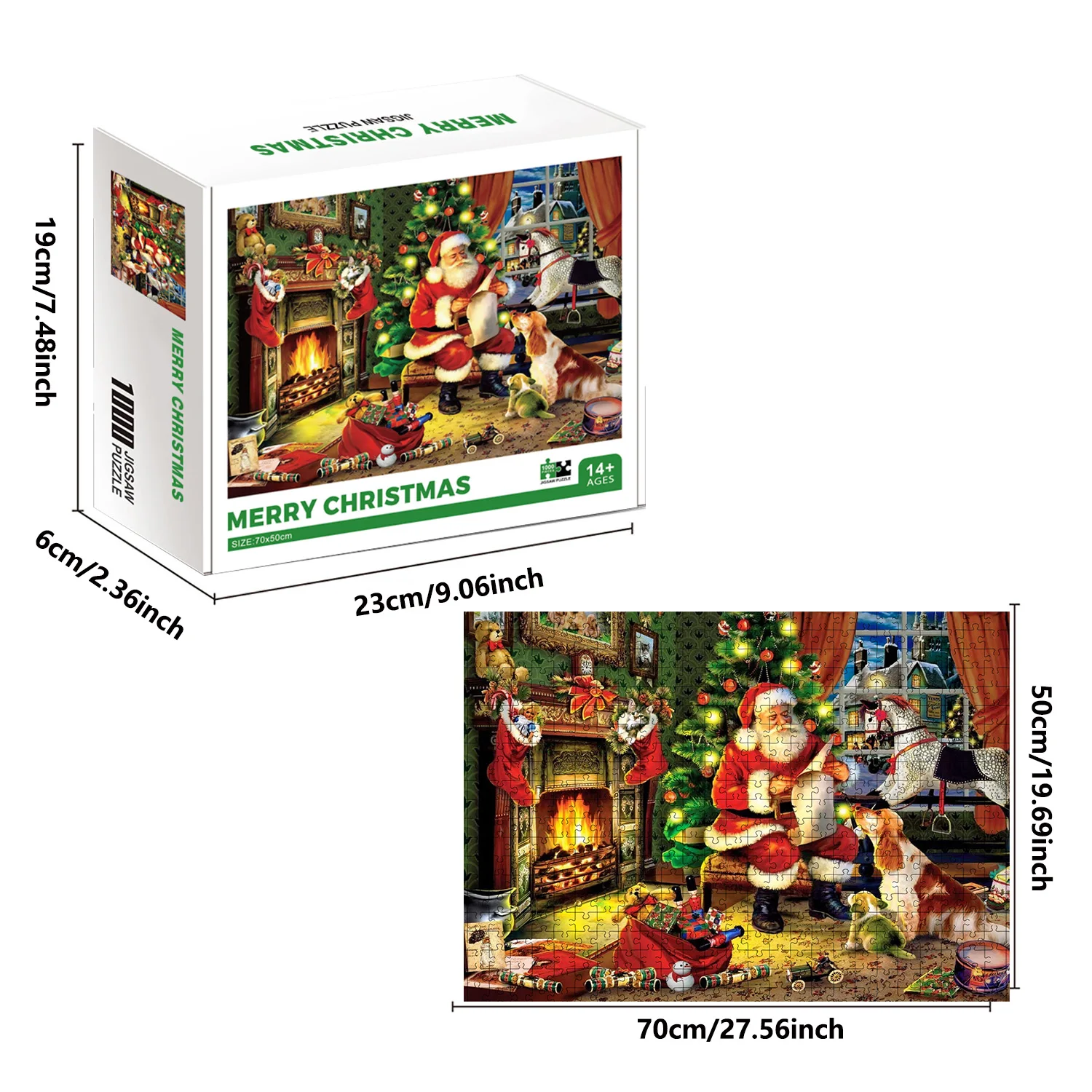 1000 pièces joyeux noël Puzzle décor à la maison adultes jeux de Puzzle famille amusant sol Puzzles jouets éducatifs pour les enfants