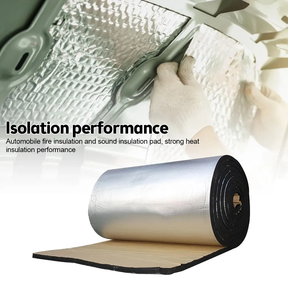 5/10mm Car Acoustic Thermal Sound Deadener Mat Auto Exhaust Muffler Hood Household Door Waterproof Insulation Roll