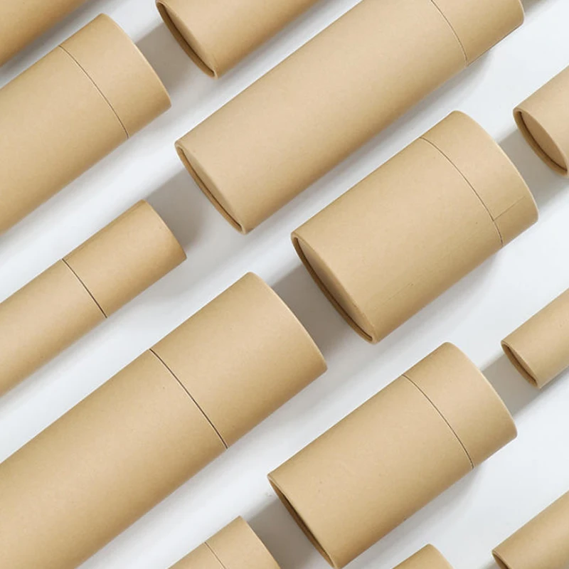 *1Pcs Essential Oil Bottle Tube Packaging Box Kraft Paperboard Tubes Round Kraft Paper Containers For Pencils Tea Caddy Coffee