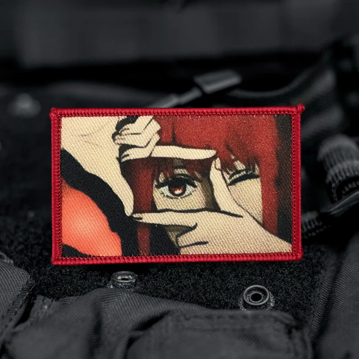 Anime Chainsaw Makima Girl Patch Tactical Morale Badge Printing Hook Loop Patches for Clothing Military Armband Backpack Sticker