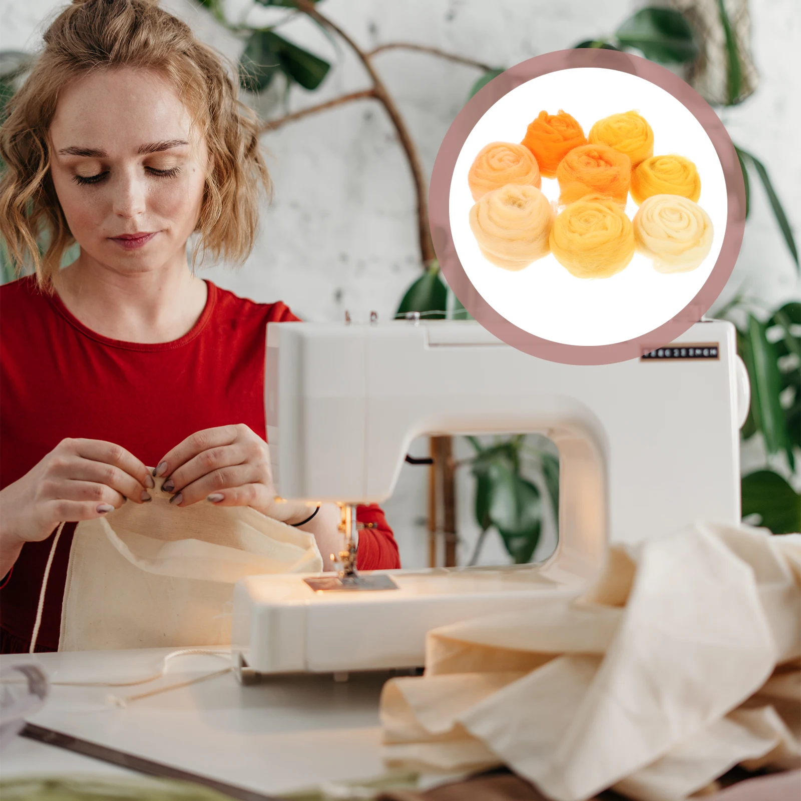 

8pcs Material Kit Set For Needle Felt Ornament Making Diy Set Soft Felting Wool Felting Crafts Supplies Wool Felt Crafts Diy