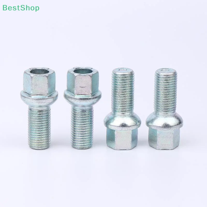 

〔Victoria〕4Pcs M14x1.5 28mm Thread Radius Car Wheel Bolts Lug Nuts For Beetle Golf Jetta A5 Q2