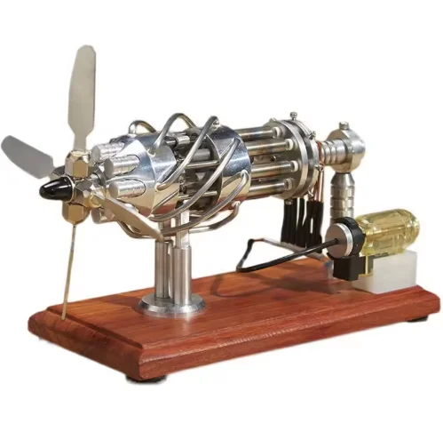 Stirling Mini Engine Model Miniature Fuel-powered DIY Swashplate 16-cylinder Aircraft Engine