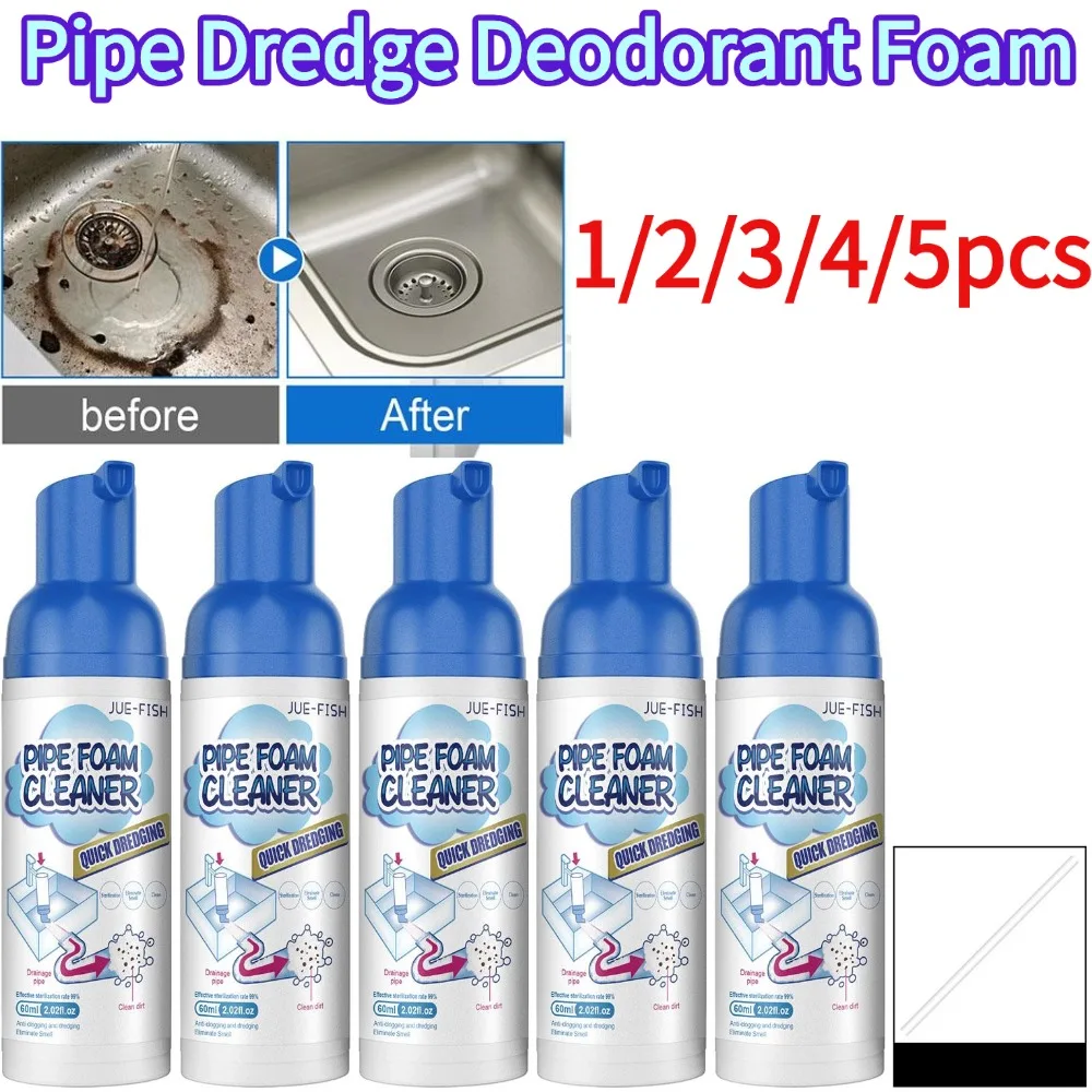 

Pipe Dredge Drain Foam Cleaner Clog Remover Deodorant Drain Pipe Cleaner Odor Eliminator Pipe Dredging Agent Sink Drain Cleaner