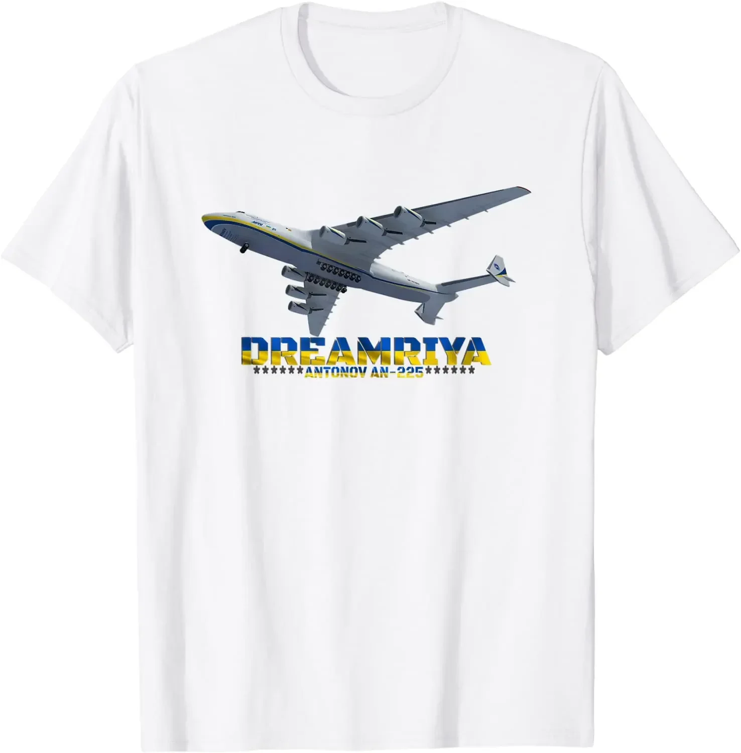 Antonov AN-225 Mriya Worlds Largest Cargo Aircraft T-Shirt 100 % Baumwolle O-Ausschnitt Kurzarm Sommer Casual Herren T-Shirt Größe S-3XL