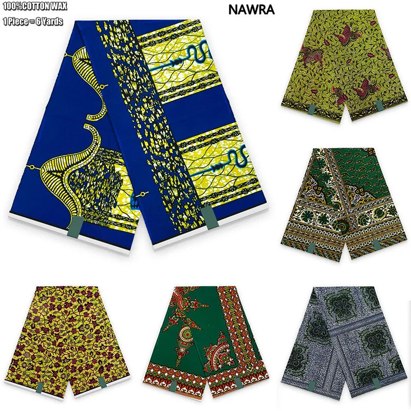 2025 Hot Sale Guaranteed Veritable 100%Cotton African Real Wax Print Fabric Soft Comfortable Ghana Style Pagne Ankara Wax Fabric