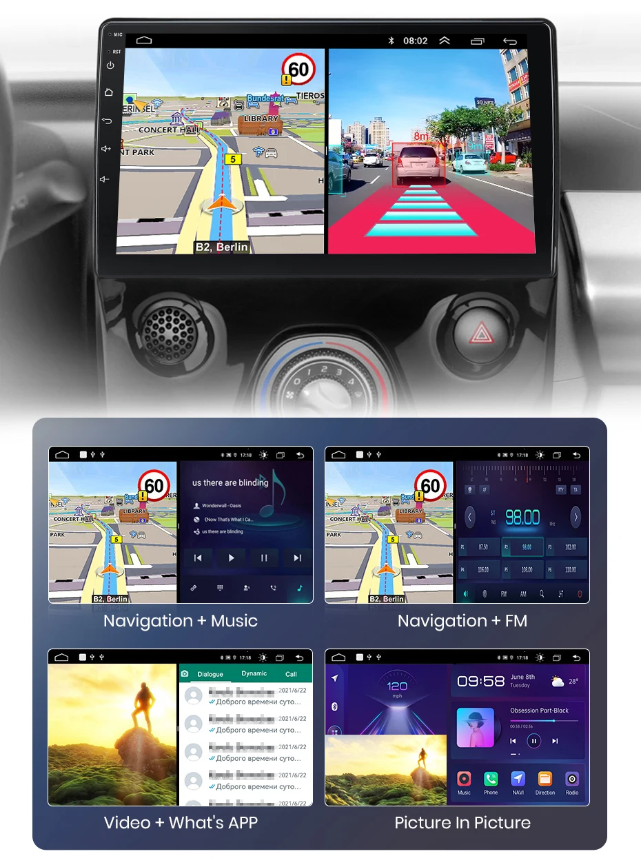 Junsun AI 4G LTE Drahtlose CarPlay Android Auto Auto Radio Für Toyota Aygo 2015 Citroen C1 2020 Peugeot 108 GPS Navi BT DSP RDS FM – Detail 22