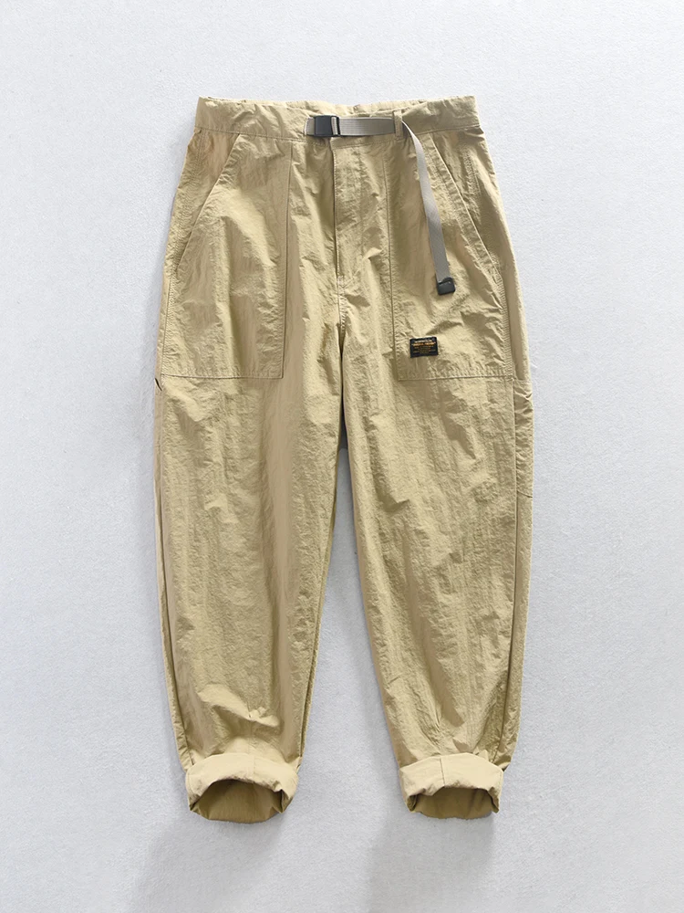 

American Retro Work Pants Men's Summer Thin Cotton Casual Pants Color Versatile Trendy Straight Leg Pants