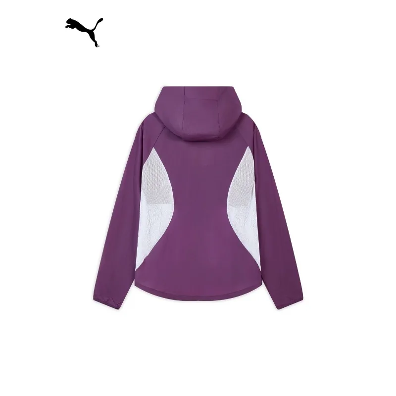 PUMA Water-resistant Breathable Mesh Purple Sports Thin Coat Men's and Women's New Autumn Jacket 529621-95