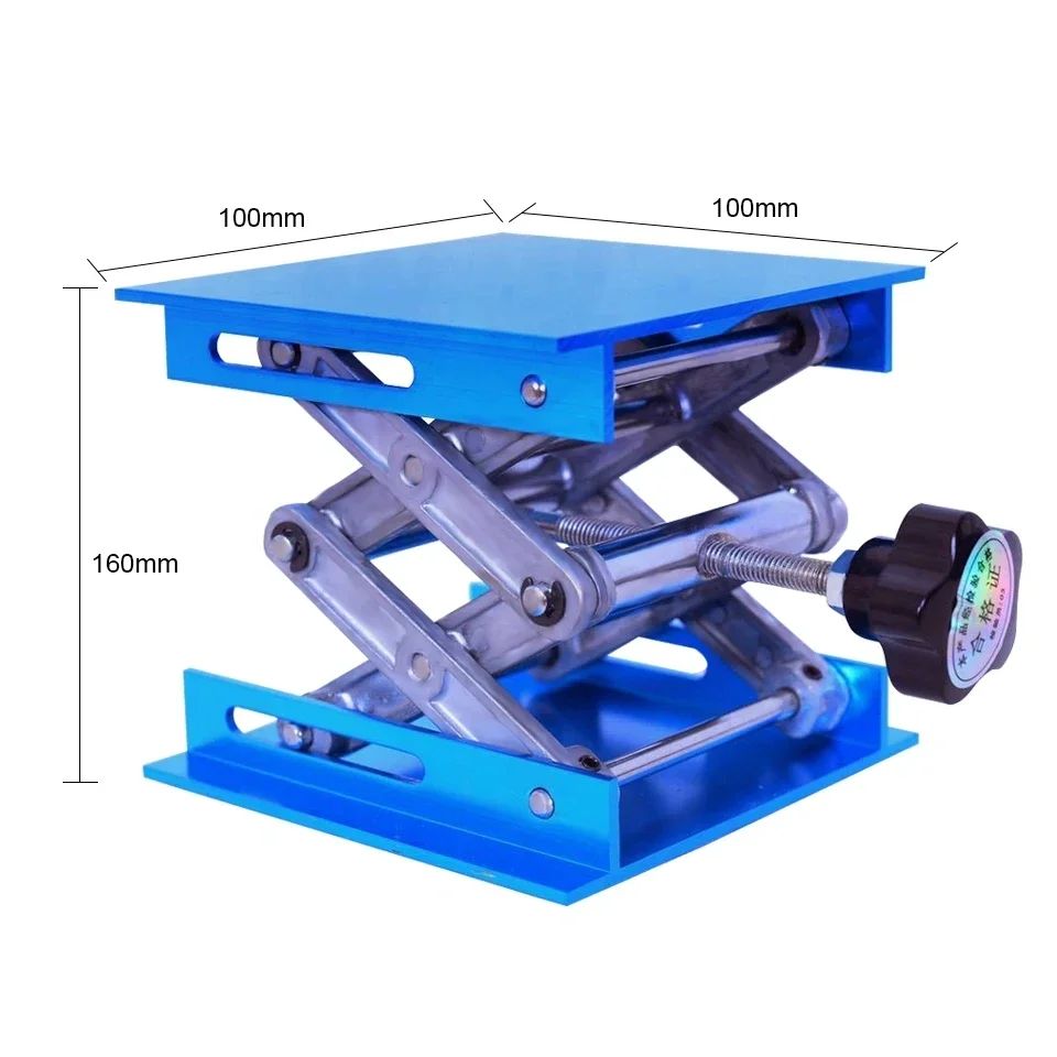 Lift Table 4\'x4\' Lab Plate Jack Scissor Stand Platform Router Workbench Table Woodworking Lift Laboratory Carpentry Tools NEW