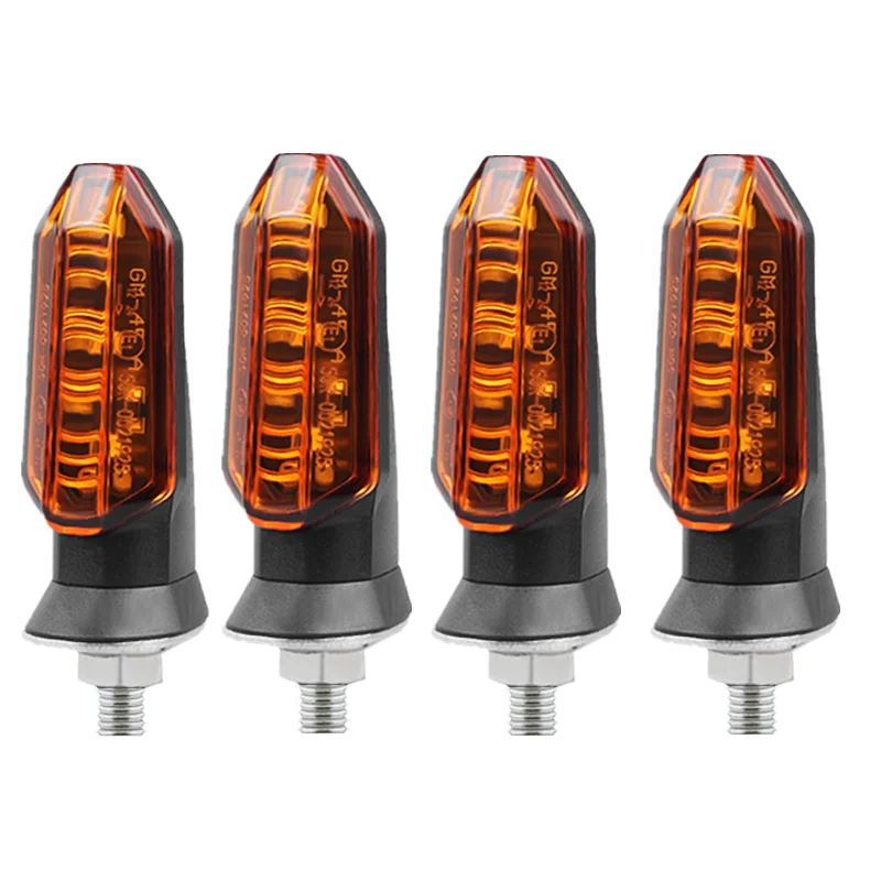 LED Motorcycle Turn Signals Lights 12V Flasher Amber Flashing Light Blinker Waterproof Signal Lamp 8mm Bolt For Honda for Suzuki