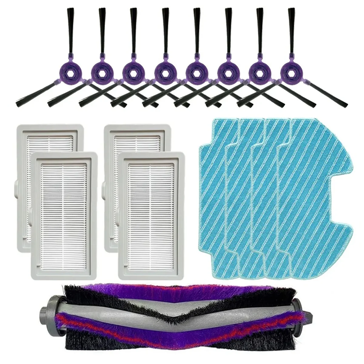 

A58E-для Midea I5 I5C VCR10W VCR07 VCR08 MR09 Samsung VR05R5050WK Запчасти Роликовая боковая щетка Hepa-фильтр Швабра Тканевые аксессуары