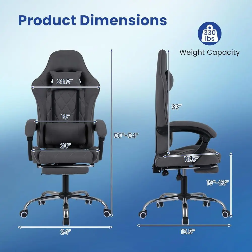 Ergonomic Gaming Chair with Fo - Gaming Chair Lumbar Pillow บทวิจารณ์และราคา