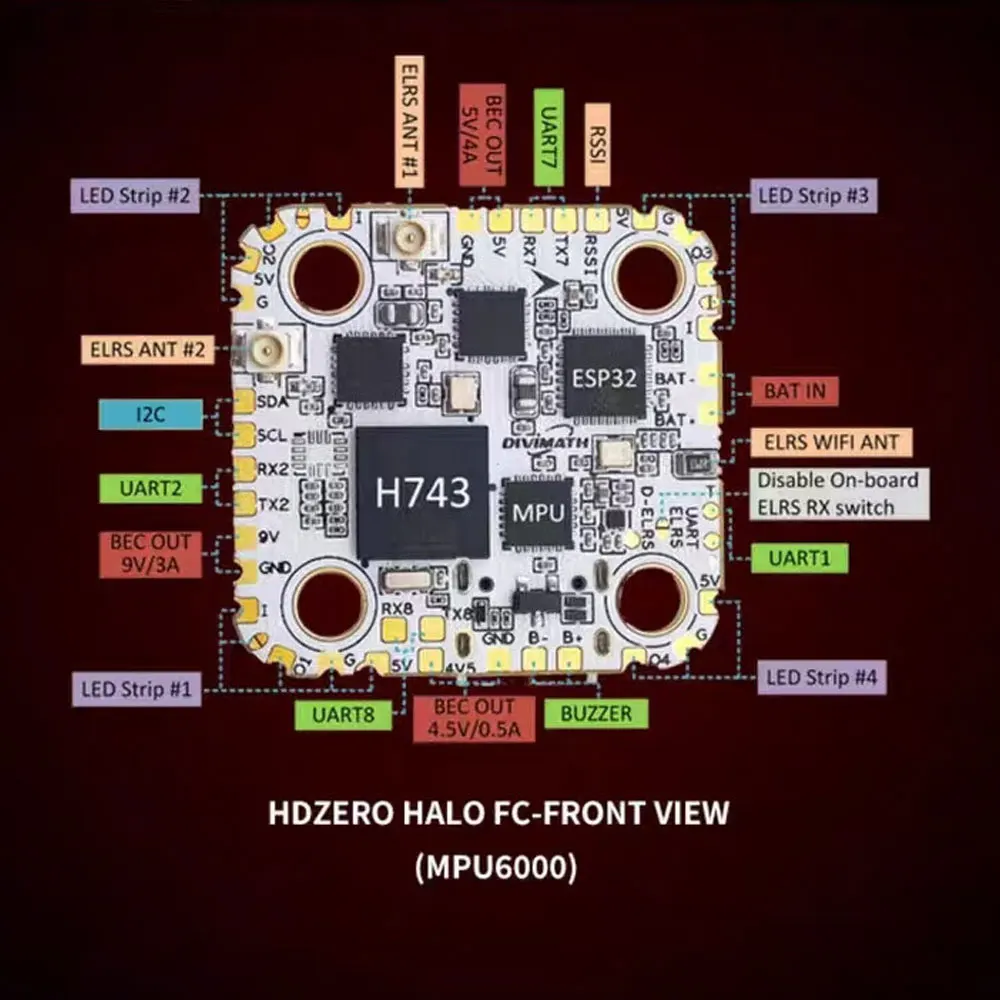 Contrôleur de vol Feiying Jiale F7 60A tour volante FPV traversant Flytower pour télécommande Drone de course FPV quadrirotor