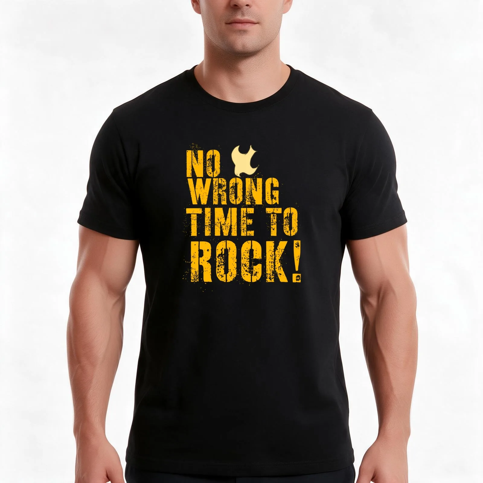 Peacemaker No Wrong Time To Rock Saying T-Shirt Summer Casual Cotton Tee Oversized Streetwear Tops Vintage Graphic Print