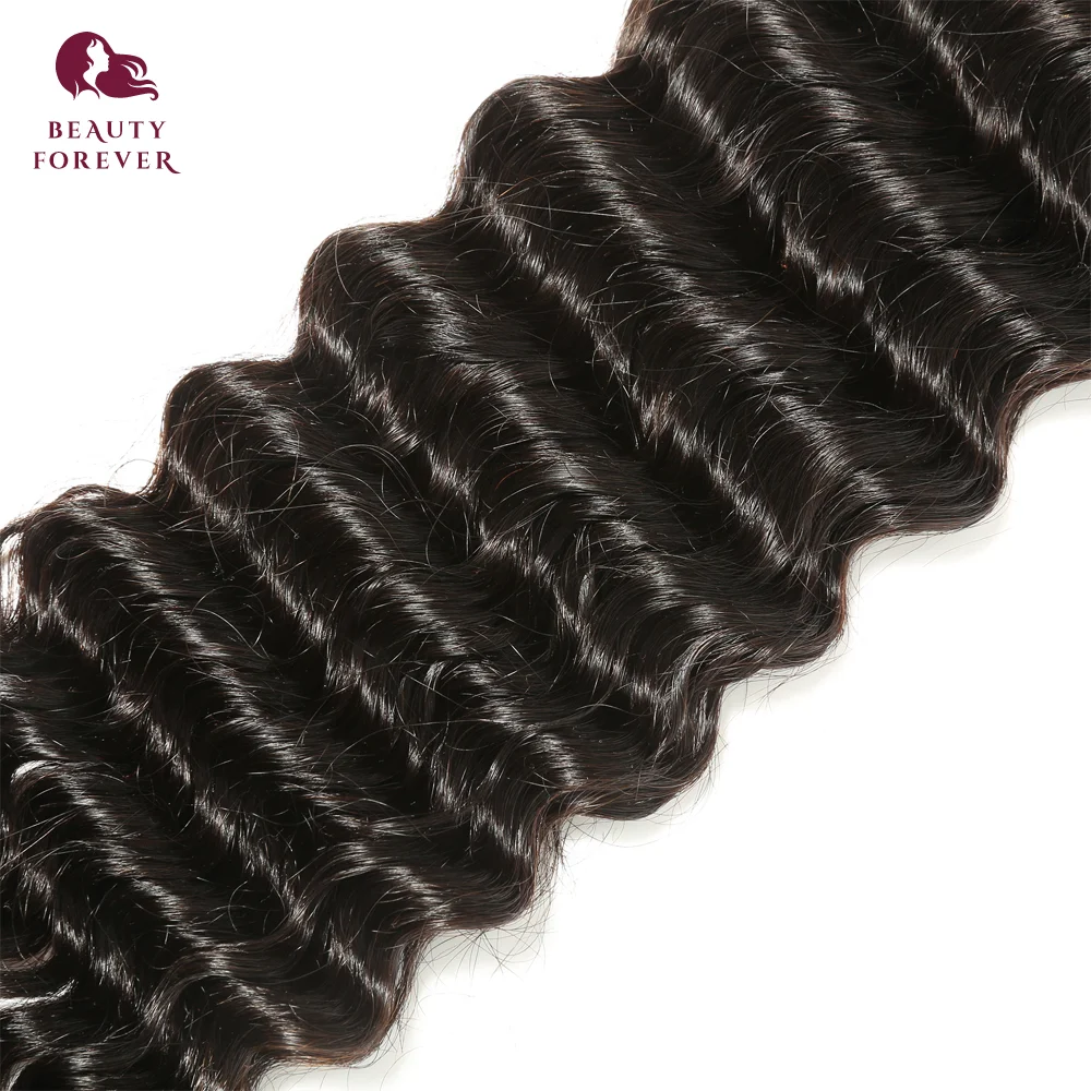 Beleza para sempre onda profunda brasileira trama do cabelo humano 4 pçs/lote 100% pacotes de cabelo virgem cor natural pode ser tingido frete grátis