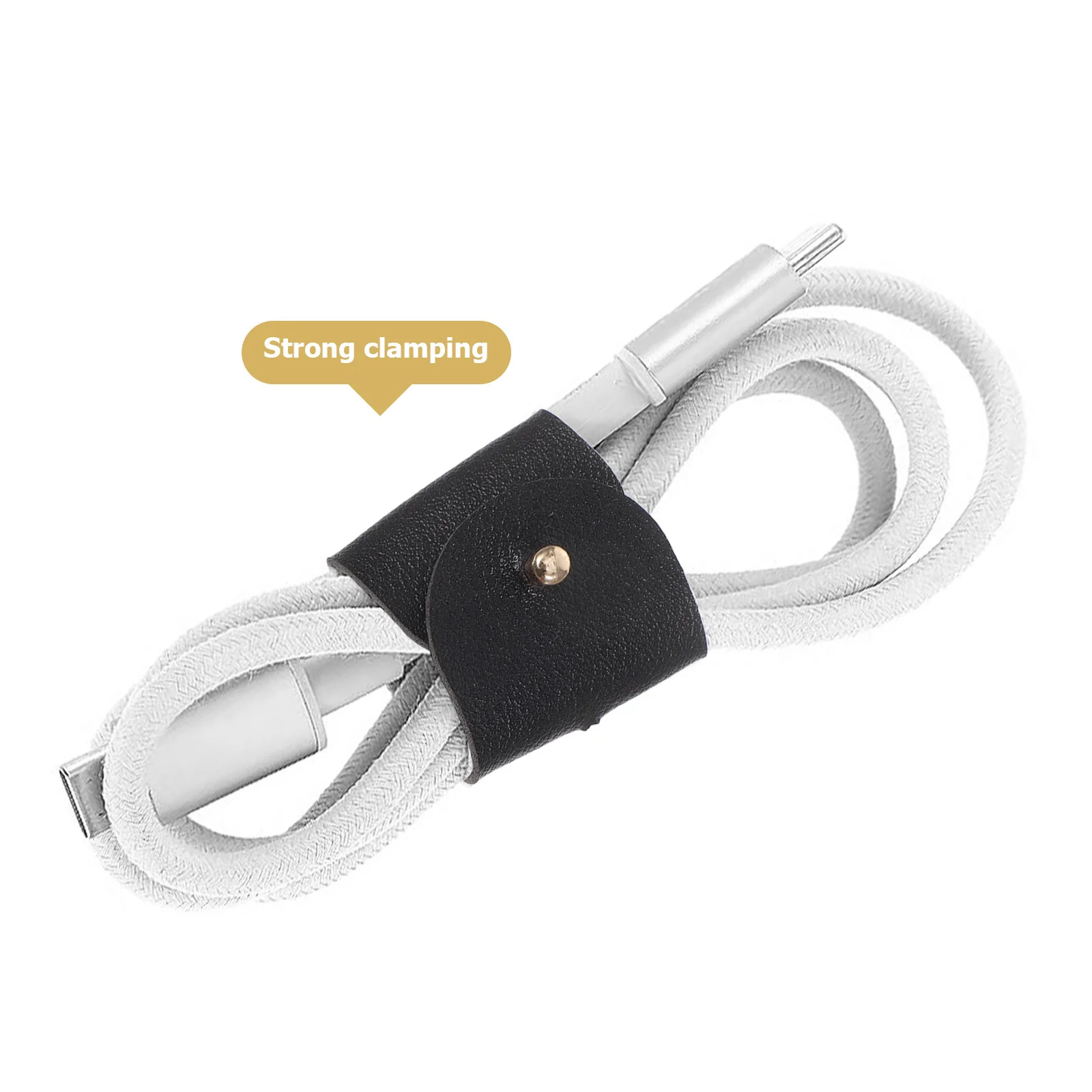 12Pcs Cable Organizers: PU Cord Organizer Straps Reusable - Multi Functional Wire Tidy for Travel Office Home - USB