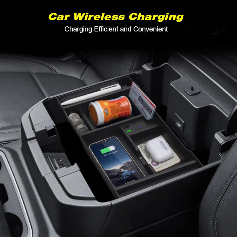 

For Chevrolet Silverado(2019-2022) Wireless Car Charger - Fast Charging Mobile Phone Panel Adapter |Interior Accessory