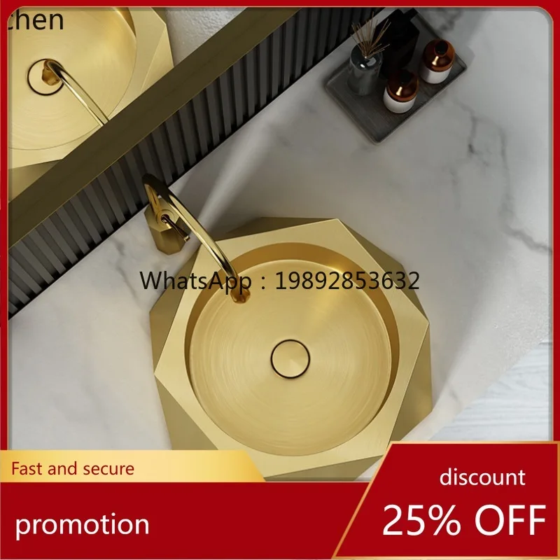 ABB  Stainless Steel Wash Basin Art Countertop Basin Diamond-Shaped Wash  Homestay Wash Basin
