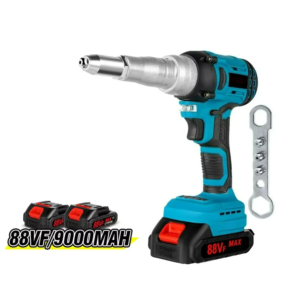 

20000N Brushless Electric Rivet Gun 2.4-5.0mm Cordless Rivet Nut Gun Drill Insert Automatic Riveting Tool For 18V Battery