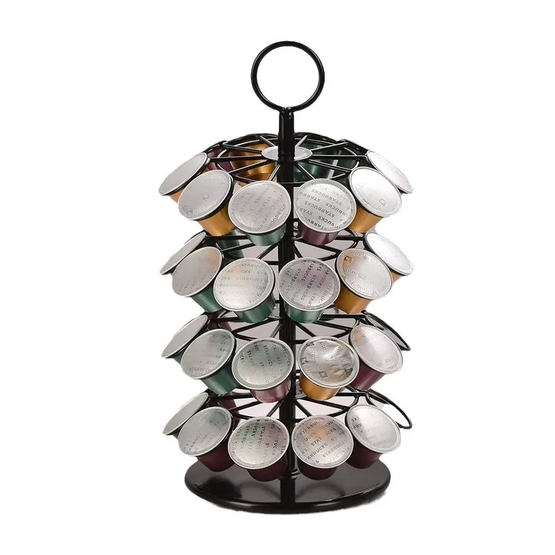 Nespresso Original Coffee Capsules Pod Holder Organizer for Counter 40 Nespresso OriginalLine Pods Storage Rotatable Carousel