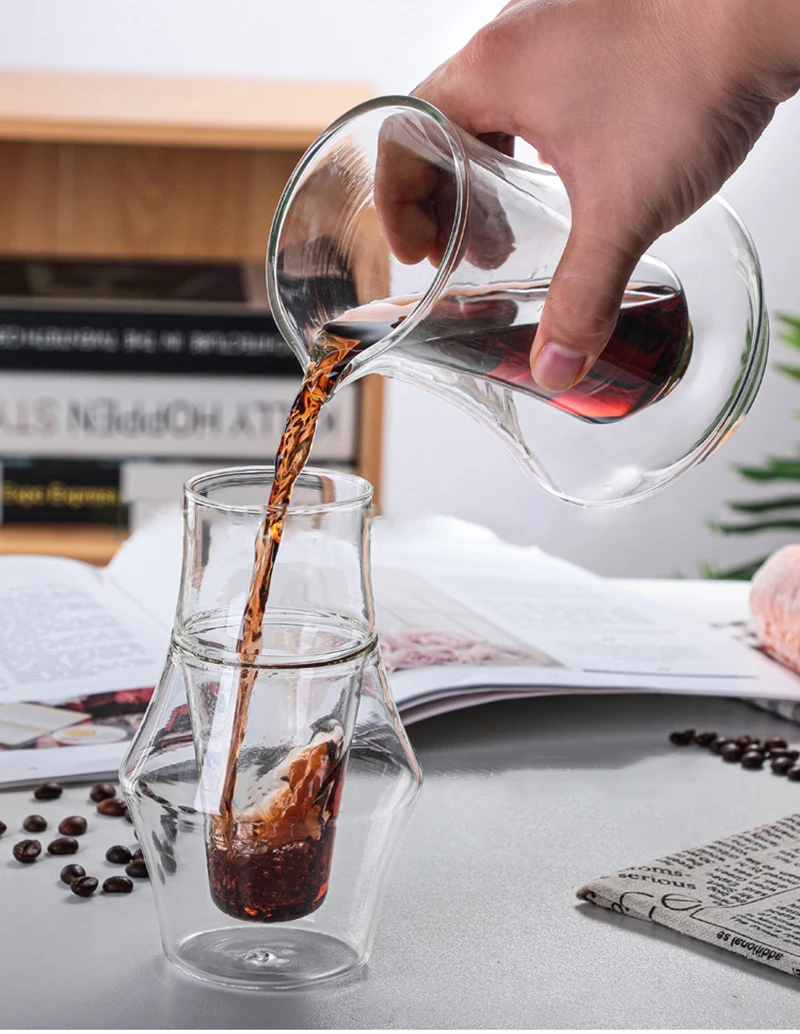 YWDL Neuer Kreativer Doppelwandiger Glasbecher Espresso-Kaffeetasse Verbrühungssicherer Milch-Party-Brandy-Wein-Teetasse 120/250/335ml – Detail 17