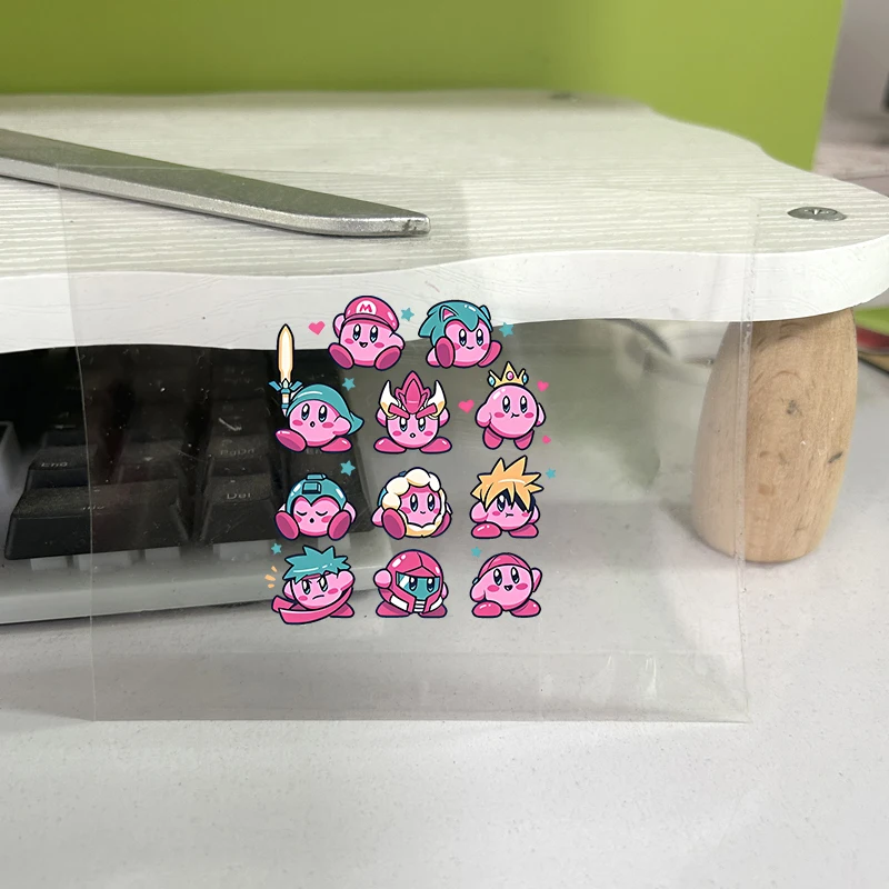 Kirbys Kawaii Waterproof DIY Decals 3D Transfers Crystal Stickers Cute Easy Peel Phone Case StickersTumbler Wraps Sticker Gift view 4