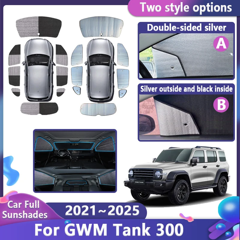 

Автомобильные солнцезащитные козырьки для Wey GWM Tank 300 330 2021 ~ 2025, оконный козырек, занавеска, защитная крышка для лобового стекла, инструменты, автоаксессуары